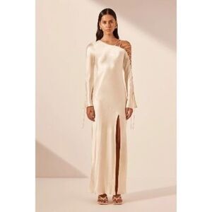 New Shona Joy Nora Lace Detail Maxi Dress Size 10